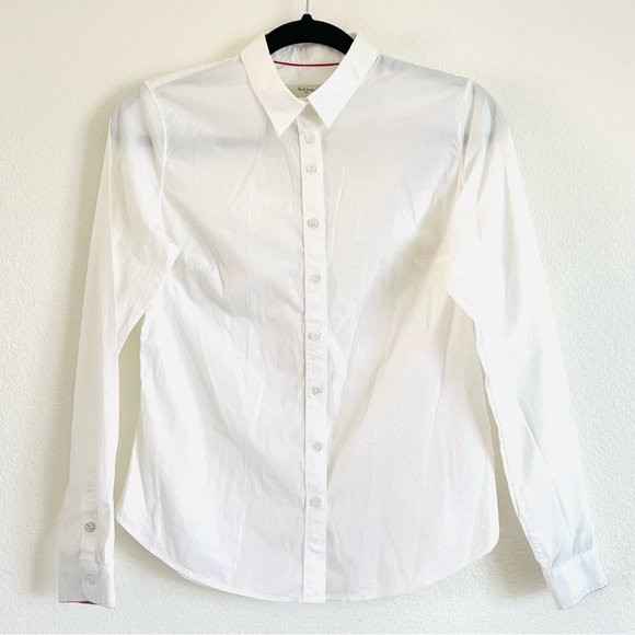Paul Smith Essential Classic White Dress Shirt Button Down *Flaw - Picture 1 of 14